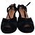 Décolleté peep-toe Marni con cinturino in nastro in camoscio nero - vista 2