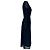 Abito midi a maniche lunghe con bottoni Burberry in seta blu navy - vista 2