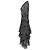 Robe midi à volants imprimée Maje en soie noire - vue 2