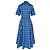 Autre Marque Abito camicia midi a quadri Rubie Emilia Wickstead in cotone blu - vista 3
