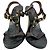 Sandali con tacco Gucci Kylie T-Strap in pelle marrone Rosso - vista 2