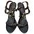 Sandali con tacco Gucci Kylie T-Strap in pelle marrone Rosso - vista 3