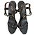 Sandali con tacco Gucci Kylie T-Strap in pelle marrone Rosso - vista 4