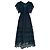 Vestido midi Zimmermann de renda com mangas curtas em algodão preto
