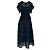 Vestido midi Zimmermann de renda com mangas curtas em algodão preto - vista 3