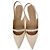 Décolleté Stuart Weitzman con cristalli in pelle beige - vista 4