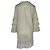 Autre Marque Vestido mini Saloni Lori B de algodón blanco con pinzas y volantes Crudo - vista 3