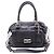 Borsa Satchel Coach Kristen con doppia zip in pelle nera Nero