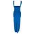 Autre Marque Abito midi Kali Cutout Galvan London in viscosa blu - vista 3