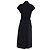 Max Mara Vestido Midi com decote em V MaxMara Leisure em algodão azul marinho - vista 4