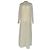 Abito camicia maxi a maniche lunghe Brunello Cucinelli in seta avorio Bianco Crudo