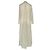 Abito camicia maxi a maniche lunghe Brunello Cucinelli in seta avorio Bianco Crudo - vista 3