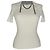 Top de punto con adornos de cadena Alexander Wang en viscosa blanca Blanco Crudo