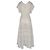 Vestido midi de manga curta com acabamento em renda Zimmermann em algodão branco Cru - vista 2