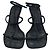 Salvatore Ferragamo Sandali con tacco Ferragamo Elina in camoscio di capra nero - vista 2
