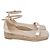 Sandali bassi espadrilles Stuart Weitzman Nudistcurve in pelle oro metallizzato D'oro Metallico