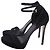 Décolleté con plateau Michael Kors Jordyn in camoscio nero - vista 4