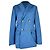 Blazer de abotoamento duplo Lanvin em lã mohair azul