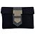 Pochette Delvaux en cuir texturé noir
