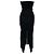 Autre Marque Abito midi bustier Titania Galvan London in velluto nero - vista 3