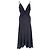 Autre Marque Galvan Escape Twist Front Midi-Kleid aus schwarzem Polyester