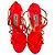 Sandali con tacco e cinturini Jimmy Choo in pelle arancione neon e rosa - vista 4