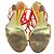 Sandali con tacco e cinturini Jimmy Choo in pelle arancione neon e rosa - vista 8