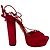 Sandali platform Aquazzura Austin in camoscio Burgundy