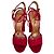 Sandali platform Aquazzura Austin in camoscio Burgundy - vista 3