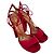Sandali platform Aquazzura Austin in camoscio Burgundy - vista 5