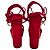 Sandali platform Aquazzura Austin in camoscio Burgundy - vista 6