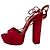 Sandali platform Aquazzura Austin in camoscio Burgundy - vista 7
