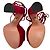 Sandali platform Aquazzura Austin in camoscio Burgundy - vista 8
