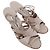 Sandali stringati Manolo Blahnik in pelle grigia Grigio - vista 6