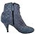 Timeless Botines Chanel CC Woven Accent en cuero azul Azul claro