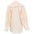 Top de manga comprida com decote em V e faixa Chloé em algodão creme Branco Cru - vista 3