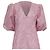 Ganni Midi-Kleid aus Jacquard mit Puffärmeln in rosa Polyester - Ansicht 4