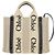 Chloé Chloe Woody Convertible Canvas with Leather Mini Bege