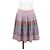 Falda a rayas de algodón Weekend Max Mara Castaño Rosa Gris Púrpura