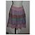 Falda a rayas de algodón Weekend Max Mara Castaño Rosa Gris Púrpura - vista 2