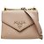 Saffiano Bolsa de Ombro Prada Logo Chain Bege