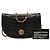 Bolso de hombro con cadena Chanel Coco Mark Half Moon Negro - vista 14