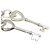 Autre Marque Collana smaltata Double Heart Key Tiffany & Co. - vista 4