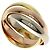 Anello Cartier Trinity in oro bianco oro giallo e oro rosa