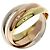 Anello Cartier Trinity in oro bianco oro giallo e oro rosa - vista 2