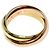 Anello Cartier Trinity in oro bianco oro giallo e oro rosa - vista 3