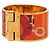 Hermès Bracelet jonc en émail or et orange Hermes Doré - vue 2