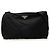 Sac bandoulière Prada avec plaque logo triangle Noir