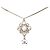Colar com pingente Chanel Coco Mark com motivo floral Prata