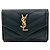 Autre Marque Cartera de piel Saint Laurent Cassandra tri-fold Verde